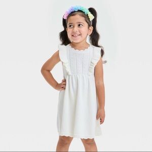 Cat & Jack Toddler Girls' Sweater Ruffle Dress Sleeveless Pullover 18M NWT